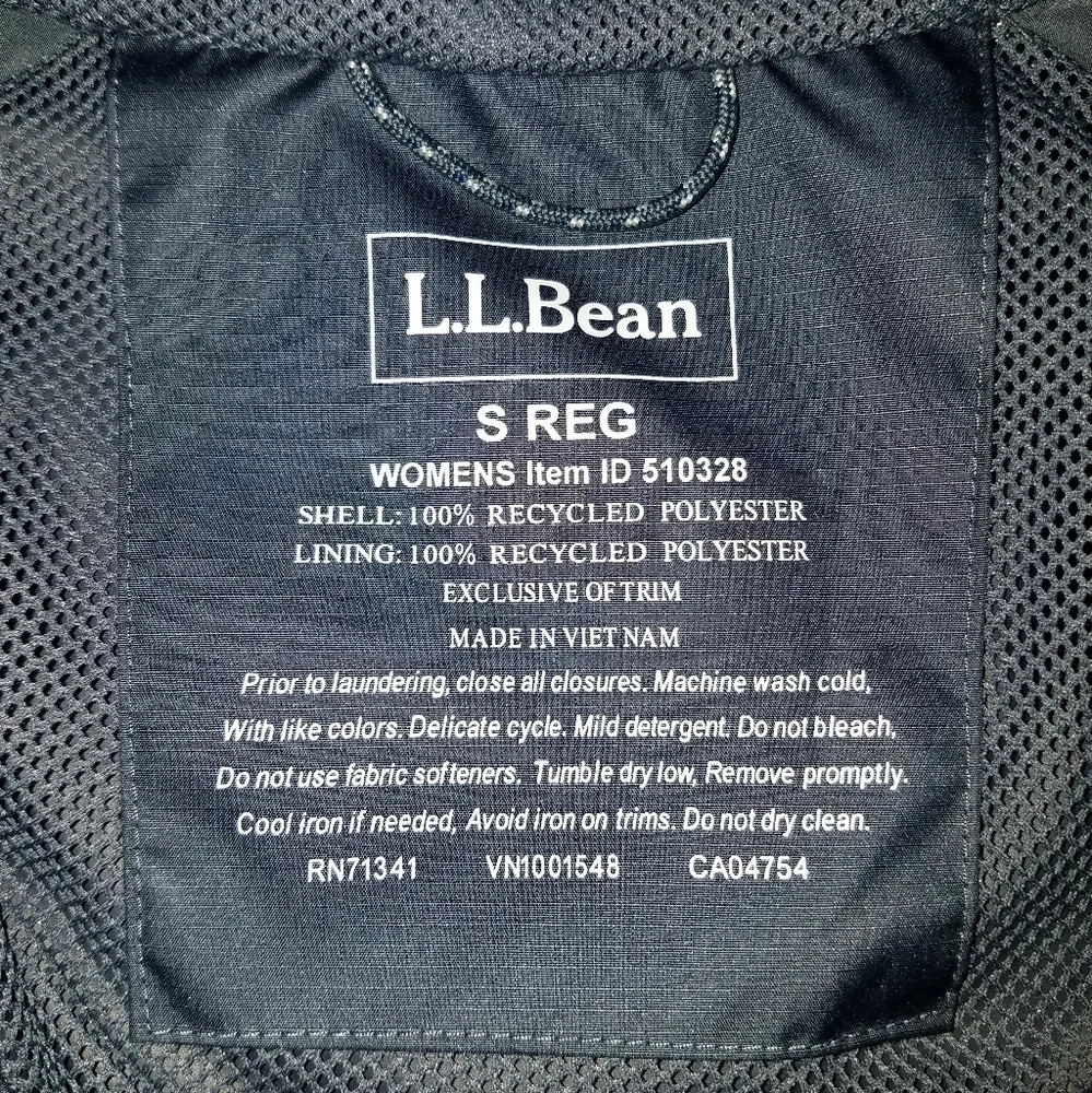 L.L. Bean Rain Jacket | Women's | Dark Grey | Small - Picture 3 of 3